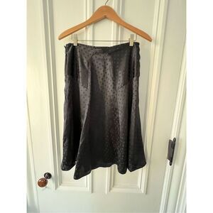 Worthington black polka dotted skirt 6